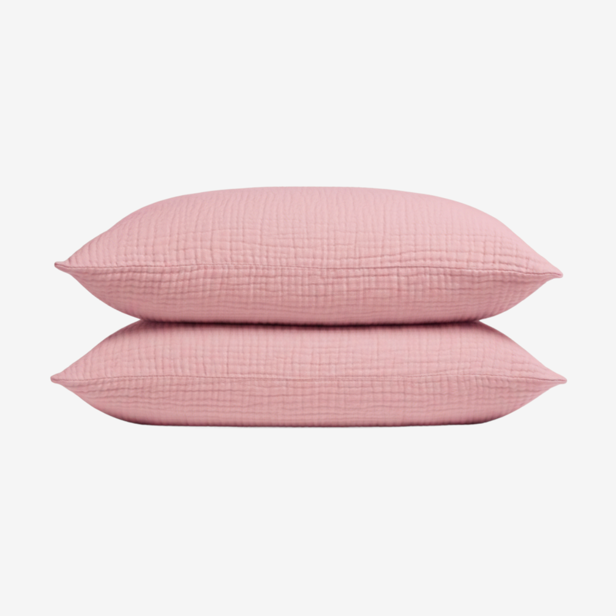 Muslin pillowcase set in Pink