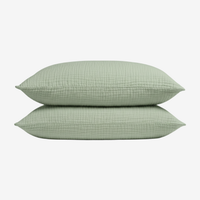 Muslin pillowcase set in Green