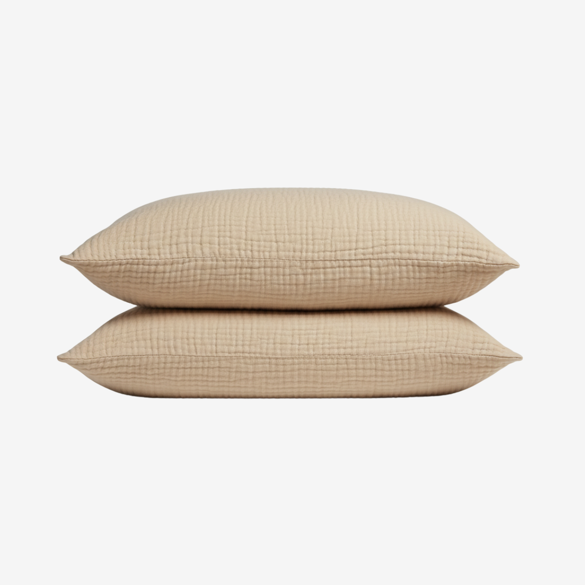 Muslin pillowcase set in Dune