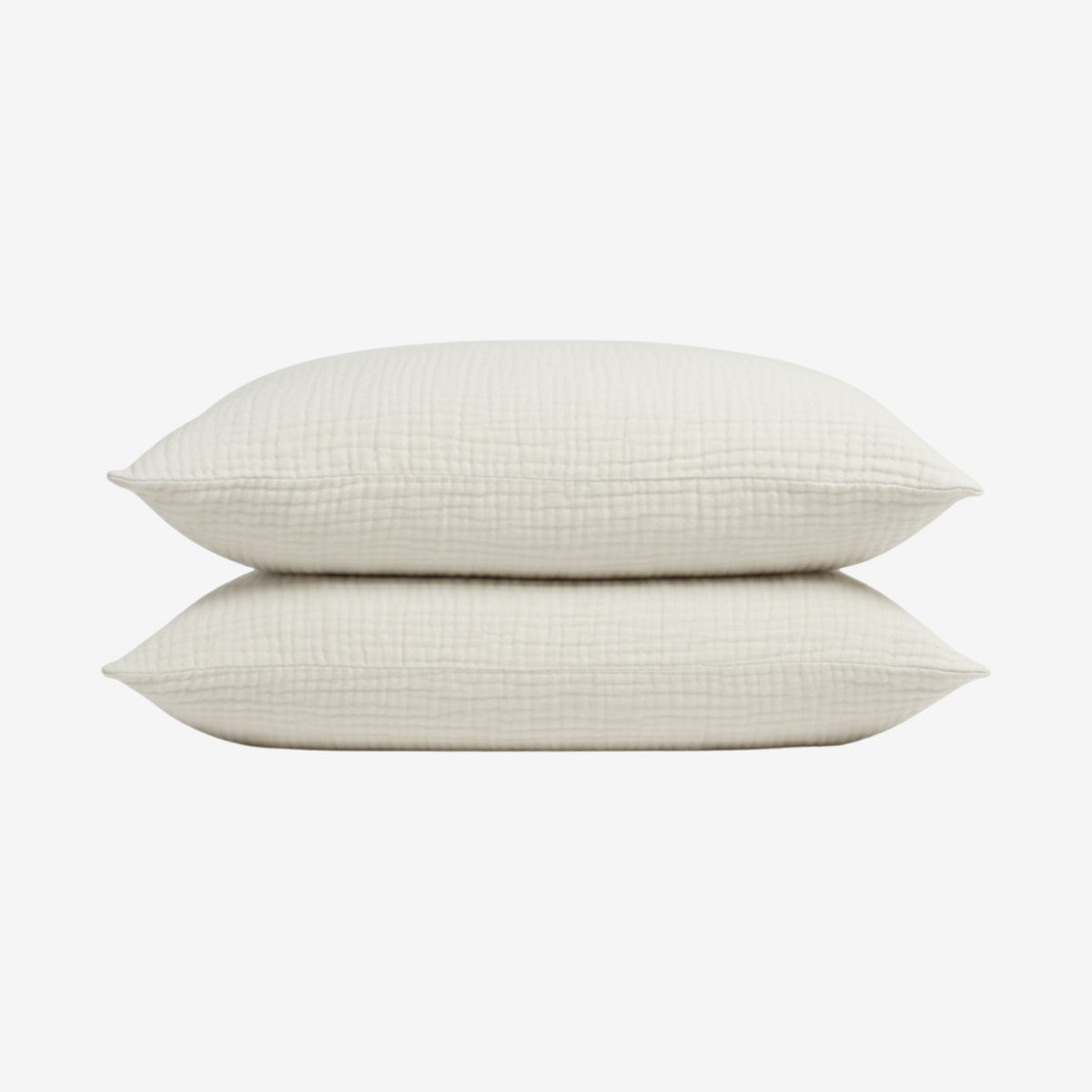 Muslin pillowcase set in White