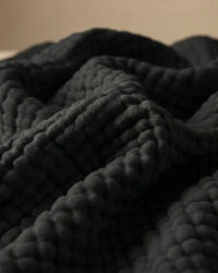 Muslin Blanket in Black detail