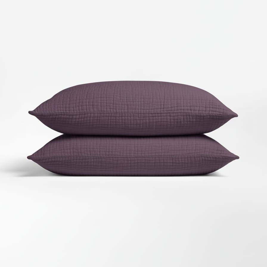 Muslin pillowcase set in Purple