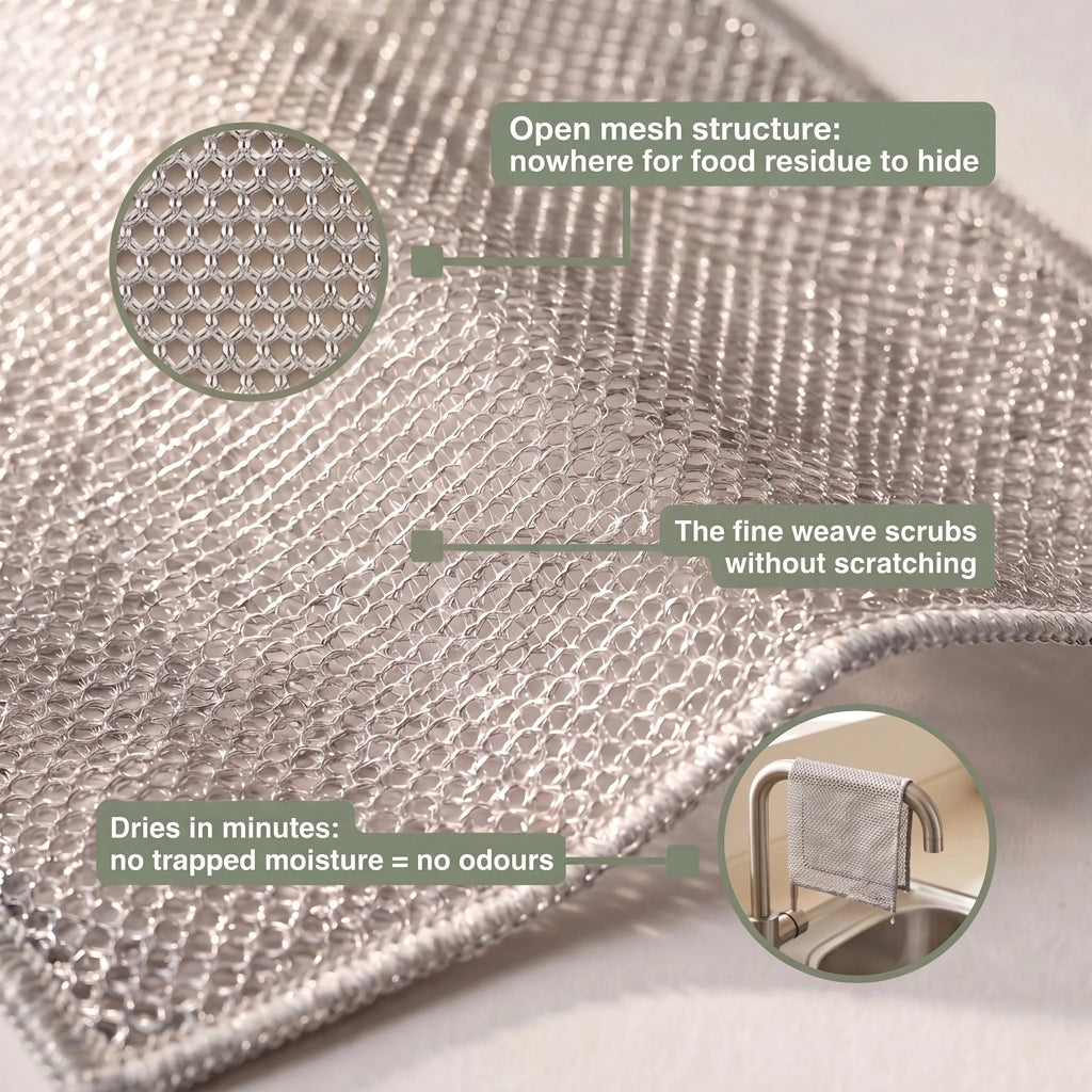 Open double-layer mesh close-up
