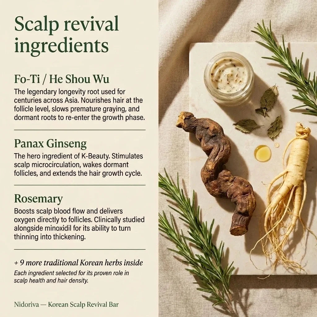 Scalp revival ingredients infographic