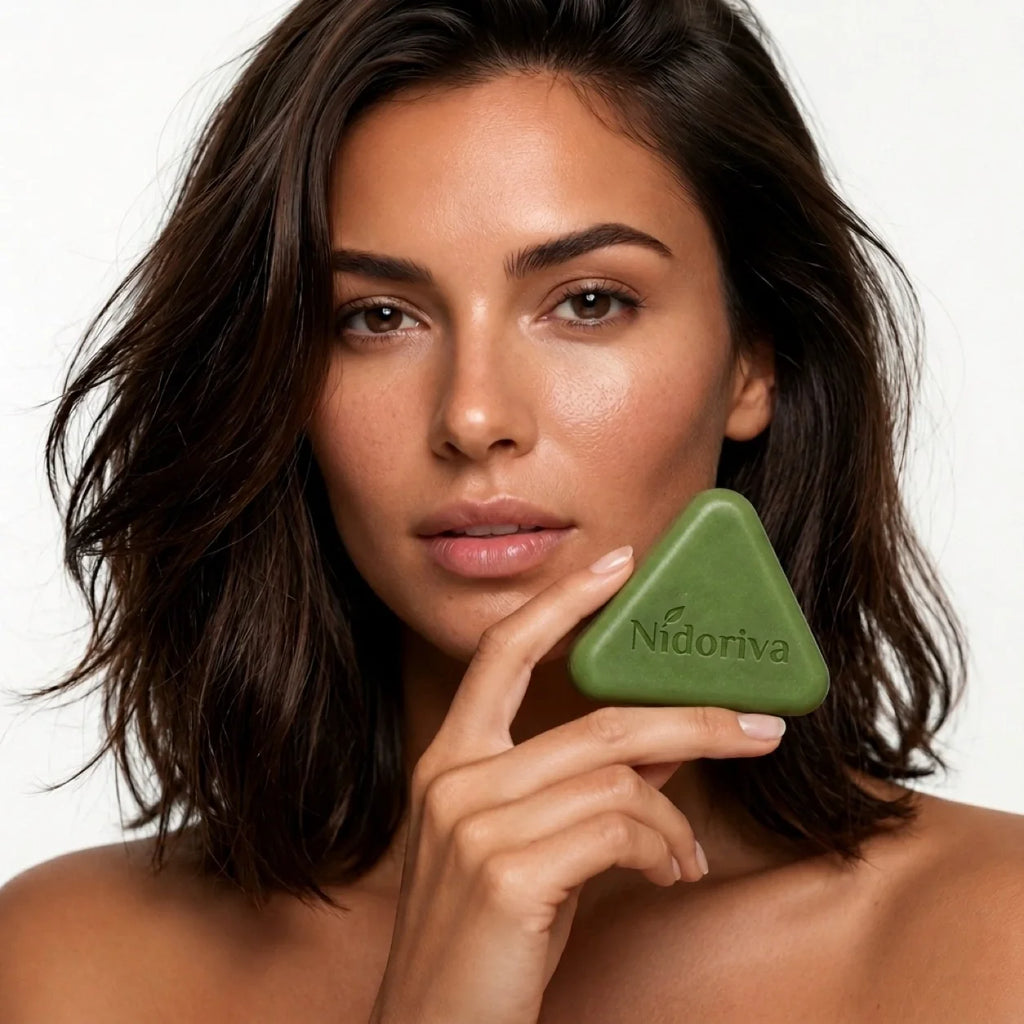 Woman holding Nidoriva scalp bar