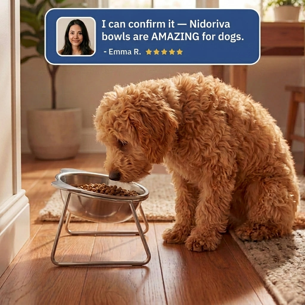 Customer review of the Nidoriva raised dog bowl