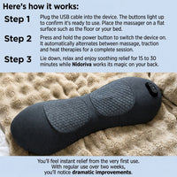 How the Nidoriva back massager works in 3 simple steps