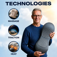 3 technologies in one device: massage, traction and heat