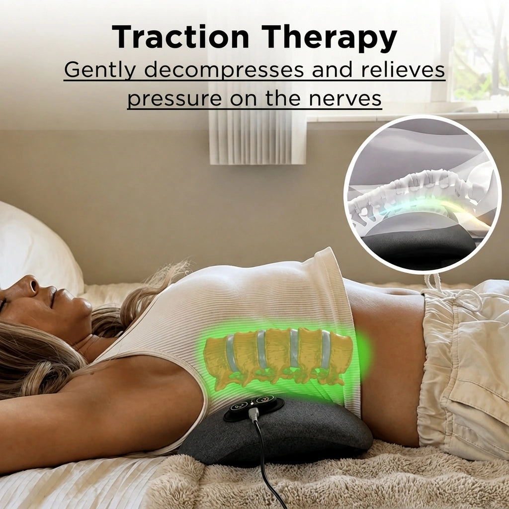 Traction therapy – gently decompresses and relieves pressure on the nerves