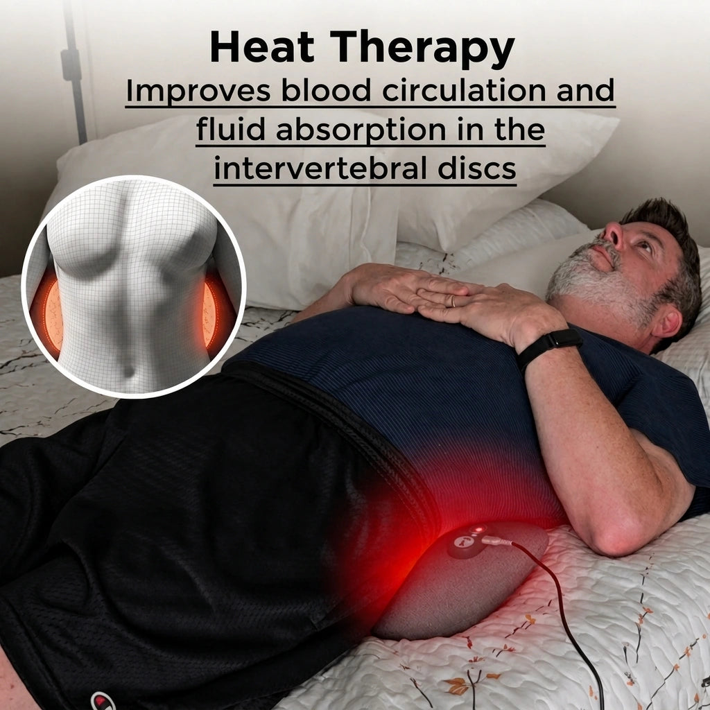 Heat therapy – improves blood circulation and fluid absorption in the intervertebral discs