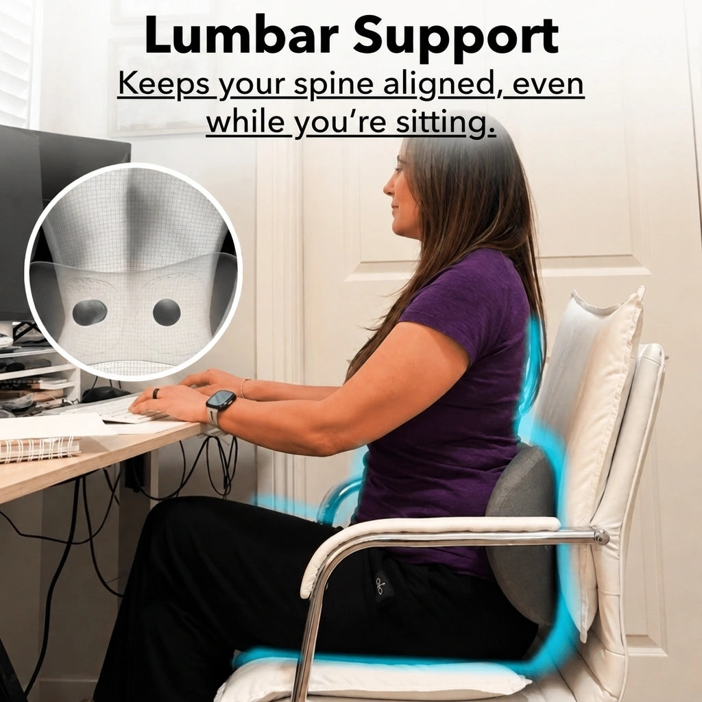 Lumbar support – keeps your spine aligned while sitting