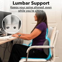 Lumbar support – keeps your spine aligned while sitting