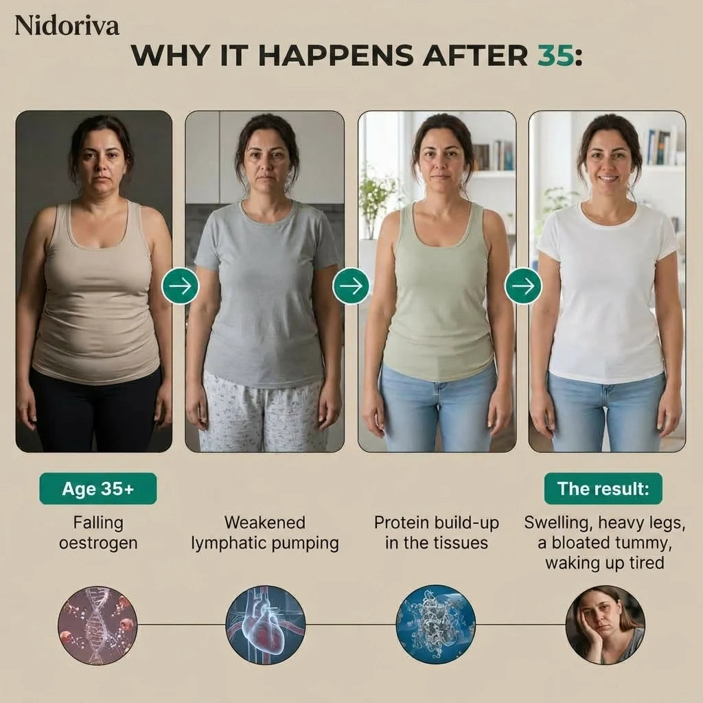 Why water retention happens after 35