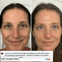 Customer review with before and after
