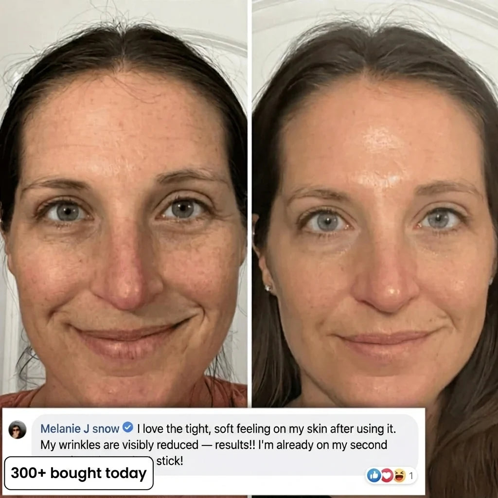 Customer review with before and after