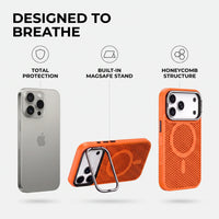 Designed to breathe: total protection, built-in MagSafe stand, honeycomb structure