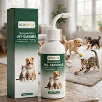 Nidoriva Strong Anti-Itch Pet Ear Rinse, box and bottle