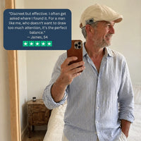 Customer review — James, 54, five stars